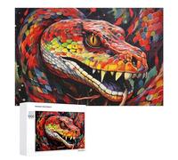Jigsaw Puzzles for Adults 1000 PCS Colorful Serpent Portrait Jigsaw Relaxing Games Analysis And Logic Unique Birthday And Xmas Gifts 1000 PCS