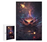 Jigsaw Puzzles for Adults 1000 PCS Cosmic Bloom Black Lotus Adult Jigsaw Puzzle Family Game Presents for Women Birthday Present, Gifts, 1000 PCS