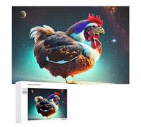 Jigsaw Puzzles for Adults 1000 PCS Cosmic Chicken in Space-1 Jigsaws for Adults Fun Games Perfect Decoration Challenging To Complete 1000 PCS