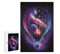 Jigsaw Puzzles for Adults 1000 PCS Cosmic Hot Air Balloon Ride-3 Puzzle For Teenagerss But Fun And Humorous Wishlist with Santa Claus Unique Birthday And Xmas Gifts 1000 PCS