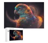 Jigsaw Puzzles for Adults 1000 PCS Cosmic Parrot Portrait Jigsaws for Adults Fun Games Perfect Decoration Challenging To Complete 1000 PCS