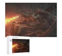 Jigsaw Puzzles for Adults 1000 PCS Dragon's Fiery Breath Jigsaw Relaxing Games Analysis And Logic Unique Birthday And Xmas Gifts 1000 PCS