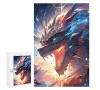Jigsaw Puzzles for Adults 1000 PCS Dragon's Fiery Roar Jigsaws for Adults Family Games Stress Reliever Birthday Present, Gifts, 1000 PCS