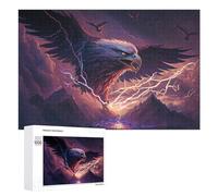 Jigsaw Puzzles for Adults 1000 PCS Eagle Soaring Through Stormy Skies Teenagers Puzzles DIY Toys Home Decoration Unique Birthday And Xmas Gifts 1000 PCS