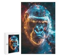Jigsaw Puzzles for Adults 1000 PCS Electric Glare Gorilla Adult Puzzles Brain Teaser Game Presents for Women Gifts for Friends And Family 1000 PCS