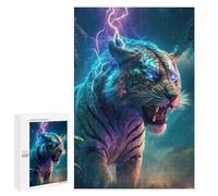 Jigsaw Puzzles for Adults 1000 PCS Electric Tiger Roar -1 Jigsaw Puzzle Family Game But Fun And Humorous Birthday Present, Gifts, 1000 PCS
