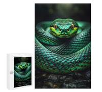 Jigsaw Puzzles for Adults 1000 PCS Emerald Snake Puzzle For Teenagerss But Fun And Humorous Wishlist with Santa Claus Unique Birthday And Xmas Gifts 1000 PCS