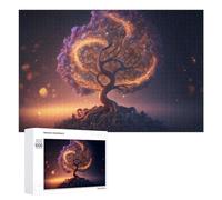 Jigsaw Puzzles for Adults 1000 PCS Enchanted Celestial Tree Jigsaw Relaxing Games Analysis And Logic Unique Birthday And Xmas Gifts 1000 PCS