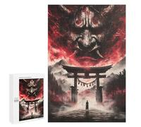 Jigsaw Puzzles for Adults 1000 PCS Evil Torii Gate Oni Mask Jigsaws for Adults Relax Games Presents for Women Gifts for Friends And Family 1000 PCS