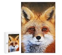 Jigsaw Puzzles for Adults 1000 PCS Face Fox Adult Jigsaw Puzzle Family Game Presents for Women Birthday Present, Gifts, 1000 PCS