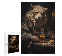 Jigsaw Puzzles for Adults 1000 PCS Fat Wolf in Bar Adult Jigsaw Puzzle Relax Games Wall Decoration Gifts for Friends And Family 1000 PCS