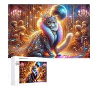 Jigsaw Puzzles for Adults 1000 PCS Festive Cat in Luxury Costume Puzzle for Adults Relax Games Difficult Hard Gifts for Friends And Family 1000 PCS