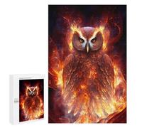 Jigsaw Puzzles for Adults 1000 PCS Flaming Owl Artwork -4 Jigsaw Puzzle Family Game But Fun And Humorous Birthday Present, Gifts, 1000 PCS