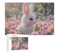 Jigsaw Puzzles for Adults 1000 PCS Floral Fantasy Bunny -1 Jigsaw Relaxing Games Analysis And Logic Unique Birthday And Xmas Gifts 1000 PCS