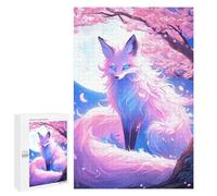 Jigsaw Puzzles for Adults 1000 PCS Fox Under Cherry Blossom Tree Puzzle For Teenagerss But Fun And Humorous Wishlist with Santa Claus Unique Birthday And Xmas Gifts 1000 PCS