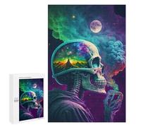 Jigsaw Puzzles for Adults 1000 PCS Galactic Skull Dreamscape Jigsaw Puzzle Family Game But Fun And Humorous Birthday Present, Gifts, 1000 PCS