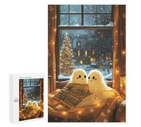 Jigsaw Puzzles for Adults 1000 PCS Ghost Couple on Christmas Adult Puzzles Brain Teaser Game Presents for Women Gifts for Friends And Family 1000 PCS