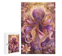 Jigsaw Puzzles for Adults 1000 PCS Glamorous Octopus Art Print Jigsaw Puzzles for Teenagers Improve Memory Train Your Brain And Hands Stress Reduction Gifts 1000 PCS