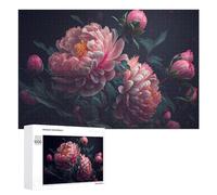 Jigsaw Puzzles for Adults 1000 PCS Glowing Peony Bouquet Jigsaw Relaxing Games Analysis And Logic Unique Birthday And Xmas Gifts 1000 PCS