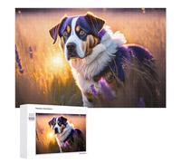 Jigsaw Puzzles for Adults 1000 PCS Golden Field with Purple Flowers Jigsaw Relaxing Games Analysis And Logic Unique Birthday And Xmas Gifts 1000 PCS