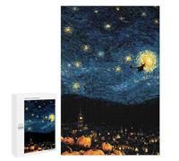 Jigsaw Puzzles for Adults 1000 PCS Halloween Starry Night Puzzles for Teenagers Precision Cutting Difficult And Challenge Birthday And Unique Gifts 1000 PCS