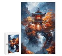 Jigsaw Puzzles for Adults 1000 PCS Japanese Pagoda in Autumn Forest Puzzles for Teenagers Precision Cutting Difficult And Challenge Birthday And Unique Gifts 1000 PCS