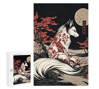 Jigsaw Puzzles for Adults 1000 PCS Kitsune Japanese Fox Jigsaws for Adults Relax Games Presents for Women Gifts for Friends And Family 1000 PCS