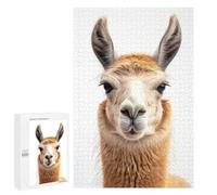 Jigsaw Puzzles for Adults 1000 PCS Llama Face Jigsaws for Adults Toy Wall Decor Perfect Decoration Challenging To Complete 1000 PCS