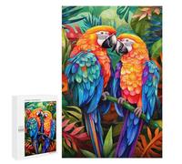 Jigsaw Puzzles for Adults 1000 PCS Macaws in Tropical Paradise Jigsaws for Adults Fun Games Perfect Decoration Challenging To Complete 1000 PCS