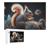 Jigsaw Puzzles for Adults 1000 PCS Magical Glittering Squirrel in Space -1 Jigsaws for Adults Fun Games Perfect Decoration Challenging To Complete 1000 PCS
