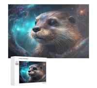 Jigsaw Puzzles for Adults 1000 PCS Magical Otter in Fantasy Light Puzzle for Adults Relax Games Difficult Hard Gifts for Friends And Family 1000 PCS
