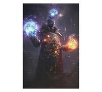 Jigsaw Puzzles for Adults 1000 PCS Magical Warrior with Fire And Ice Balls Jigsaws for Adults Relaxing Games Wall Decoration Fun Activities at Home 1000 PCS