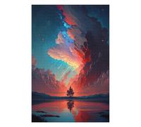 Jigsaw Puzzles for Adults 1000 PCS Mirrored Sunset Serenity Jigsaws for Adults Relaxing Games Wall Decoration Fun Activities at Home 1000 PCS