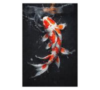 Jigsaw Puzzles for Adults 1000 PCS Orange And White Koi Fish Jigsaws for Adults Relaxing Games Wall Decoration Fun Activities at Home 1000 PCS