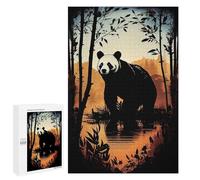 Jigsaw Puzzles for Adults 1000 PCS Panda Silhouette Jigsaws for Adults Relax Games Presents for Women Gifts for Friends And Family 1000 PCS