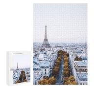 Jigsaw Puzzles for Adults 1000 PCS Paris Skyline with Eiffel Tower Jigsaws for Adults Toy Wall Decor Perfect Decoration Challenging To Complete 1000 PCS