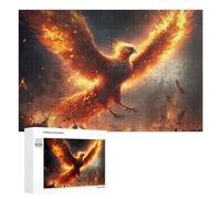 Jigsaw Puzzles for Adults 1000 PCS Phoenix Rising A Fiery Ascension Puzzle for Adults Relax Games Difficult Hard Gifts for Friends And Family 1000 PCS