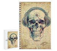 Jigsaw Puzzles for Adults 1000 PCS Rad Music Skull Sketchbook Jigsaws for Adults Relax Games Presents for Women Gifts for Friends And Family 1000 PCS