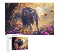 Jigsaw Puzzles for Adults 1000 PCS Rainbow Elephant Garden Puzzle for Adults Relax Games Difficult Hard Gifts for Friends And Family 1000 PCS