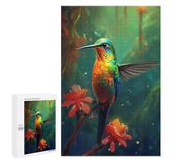 Jigsaw Puzzles for Adults 1000 PCS Rainbow Hummingbird in Amazon Rainforest-1 Puzzle For Teenagerss But Fun And Humorous Wishlist with Santa Claus Unique Birthday And Xmas Gifts 1000 PCS