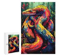 Jigsaw Puzzles for Adults 1000 PCS Rainbow Serpent in Forest Jigsaw Relaxing Games Analysis And Logic Unique Birthday And Xmas Gifts 1000 PCS