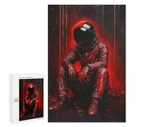 Jigsaw Puzzles for Adults 1000 PCS Red Astronaut Painting -1 Puzzles for Teenagers Precision Cutting Difficult And Challenge Birthday And Unique Gifts 1000 PCS