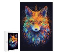 Jigsaw Puzzles for Adults 1000 PCS Red Fox Potrait Abstract Jigsaws for Adults Relax Games Presents for Women Gifts for Friends And Family 1000 PCS