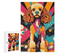 Jigsaw Puzzles for Adults 1000 PCS Retro Poodle Pop Art Print Colorful Pet Portrait, Funky Dog Wall Décor, Gift for Dog Lovers Pood... Adult Puzzles Brain Teaser Game Presents for Women Gifts for Fr