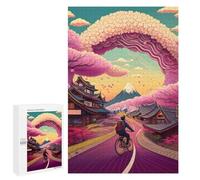 Jigsaw Puzzles for Adults 1000 PCS Ride A Bicycle Jigsaws for Adults Relax Games Presents for Women Gifts for Friends And Family 1000 PCS