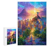 Jigsaw Puzzles for Adults 1000 PCS Rio De Janeiro Sunset Puzzles for Teenagers Precision Cutting Difficult And Challenge Birthday And Unique Gifts 1000 PCS