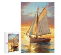 Jigsaw Puzzles for Adults 1000 PCS Sailing Into Sunset Adult Jigsaw Puzzle Relax Games Wall Decoration Gifts for Friends And Family 1000 PCS