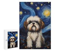 Jigsaw Puzzles for Adults 1000 PCS Shih Tzu Vincent Jigsaws for Adults Relax Games Presents for Women Gifts for Friends And Family 1000 PCS