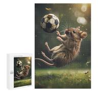 Jigsaw Puzzles for Adults 1000 PCS Soccer Football Mouse Ball Jigsaws for Adults Toy Wall Decor Perfect Decoration Challenging To Complete 1000 PCS