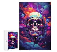 Jigsaw Puzzles for Adults 1000 PCS Space Skull Headphones Artwork Puzzles for Teenagers Precision Cutting Difficult And Challenge Birthday And Unique Gifts 1000 PCS